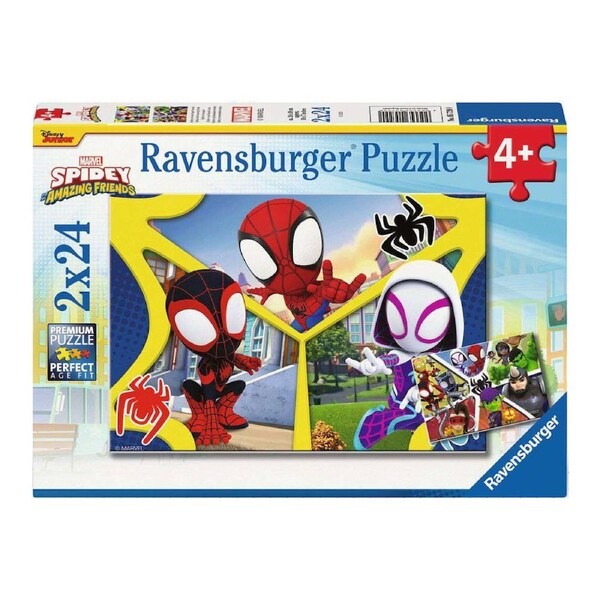 Ravensburger Spidey and His Amazing Friends Spidey 2x24 Piece Jigsaw Puzzle