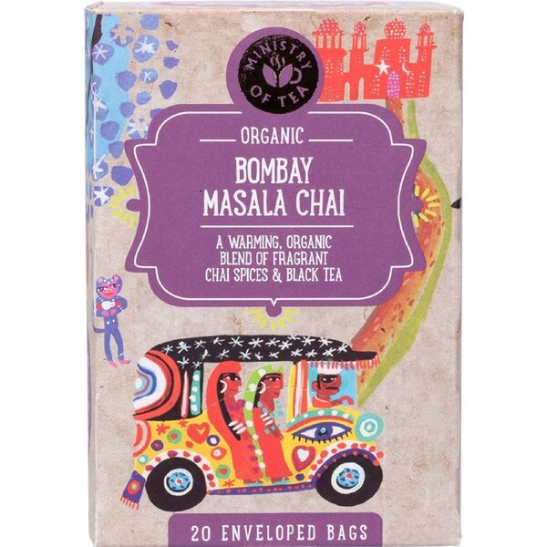 MINISTRY OF TEA Organic Bombay Masala Chai Tea Bags 20pk