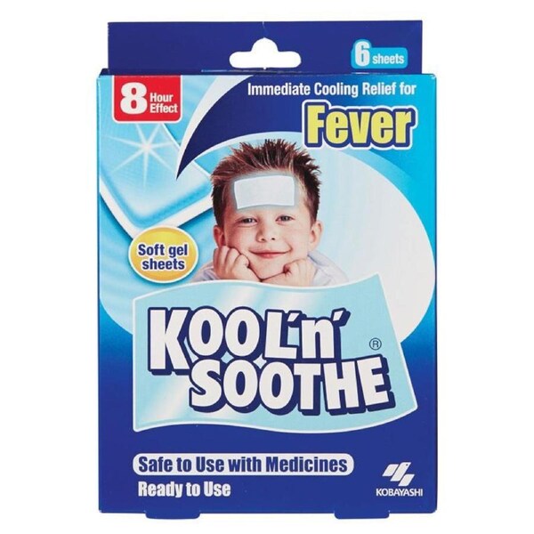 Kool n Soothe Kids Fever Relief 6 Sheets