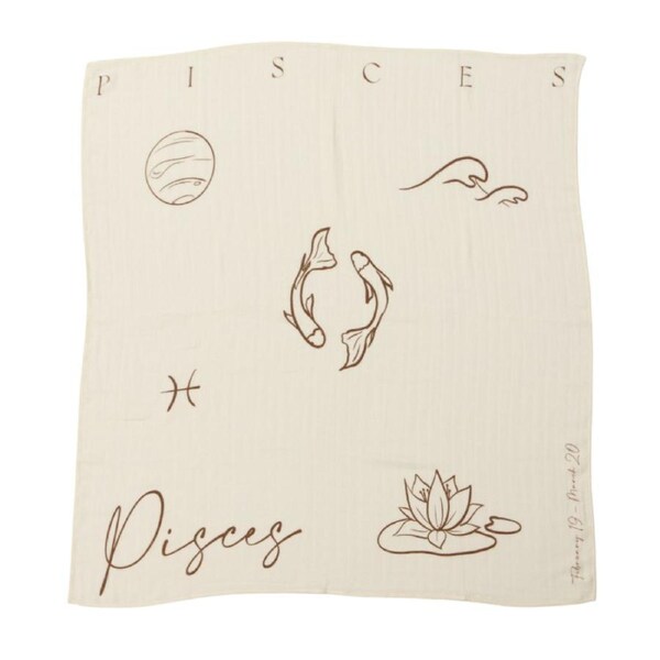 EcoNaps Muslin Swaddle - Zodiac - Pisces