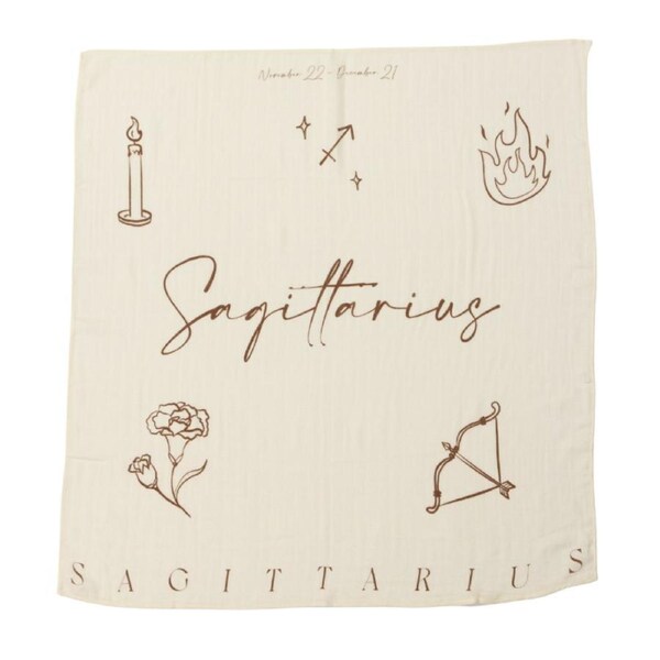 EcoNaps Muslin Swaddle - Zodiac- Sagittarius
