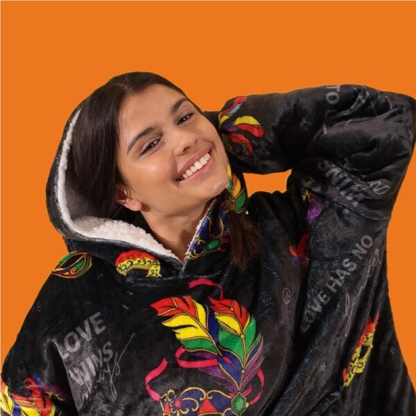 Masquerade Woodle Hoodie Wearable Blanket