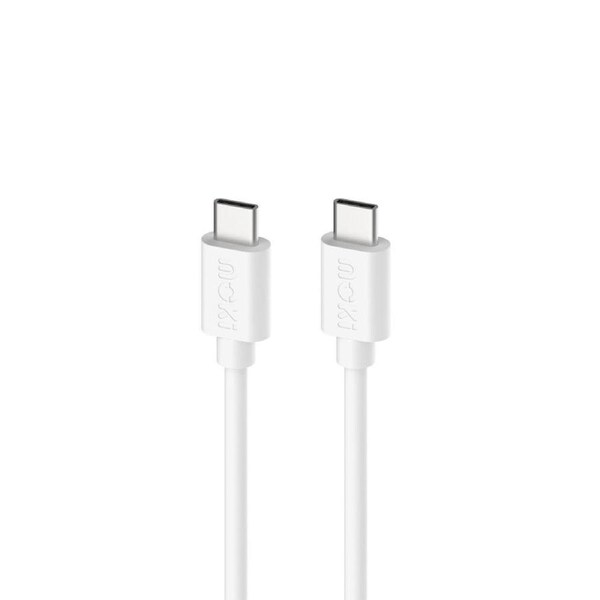Moki USB-C to USB-C Connector SynCharge Cable 1M iPhone/Android Classic White