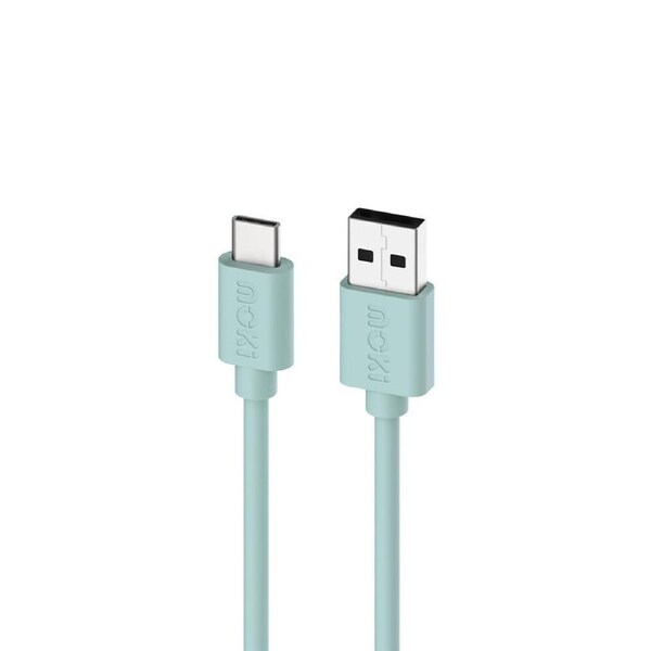 Moki USB-A to USB-C Connector SynCharge Cable 1M iPhone/Android Pastel Green