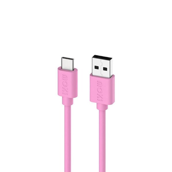 Moki USB-A to USB-C Connector SynCharge Cable 1 Meter iPhone/Android Soft Pink
