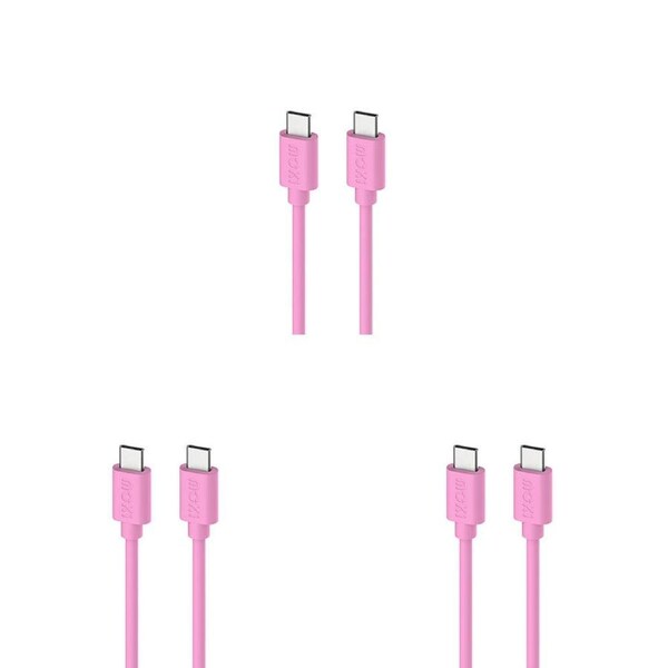 3PK Moki USB-C to USB-C SynCharge Cable 1 Meter iPhone/Android Soft Pin