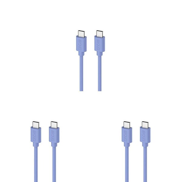 3PK Moki USB-C to USB-C SynCharge Cable 1 Meter iPhone/Android Ultra Blue