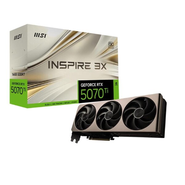MSI RTX 5070Ti INSPIRE 3X OC 16GB Graphics Card