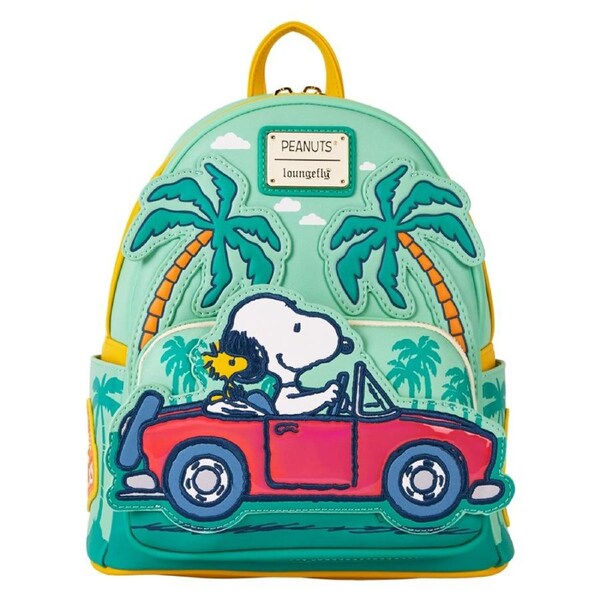Loungefly Peanuts Snoopy Road Trip 10 inch Faux Leather Mini Backpack