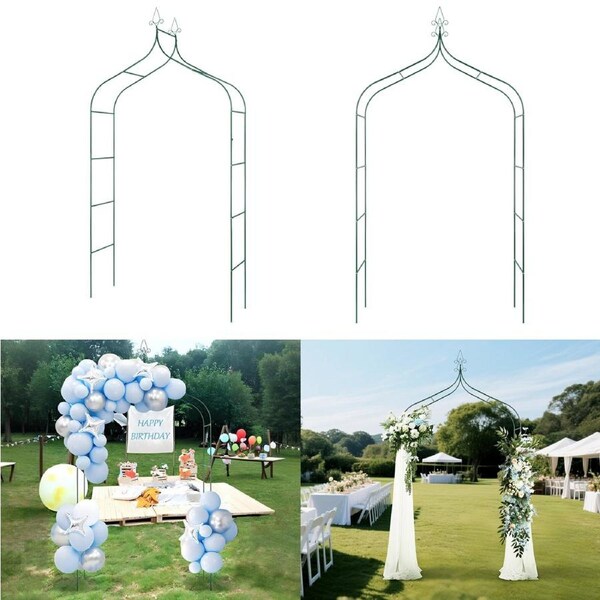 ACA Garden Arch Spike Design Climbing Plants Dark Green Stand Balloon Party Decor Wedding Arch
