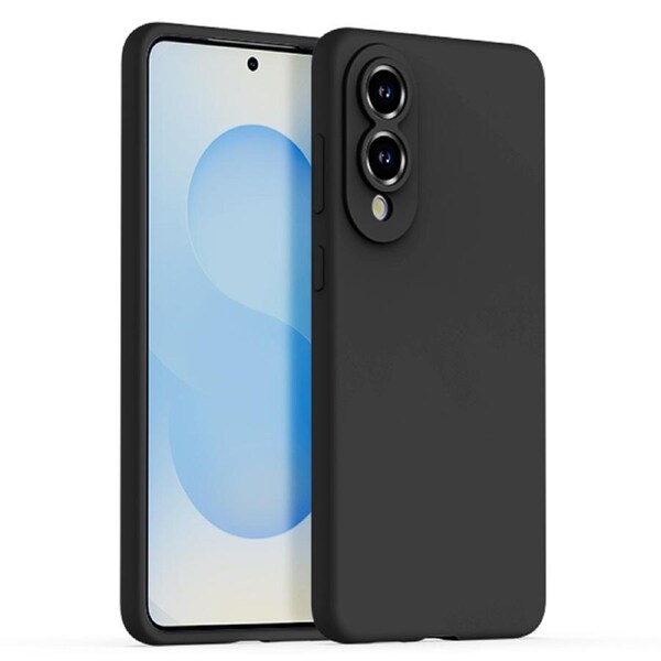 ZUSLAB Case for Samsung Galaxy S25 Edge Case Nano Silicone Shockproof Gel Rubber Bumper Protective Cover for Samsung (2025) - Black