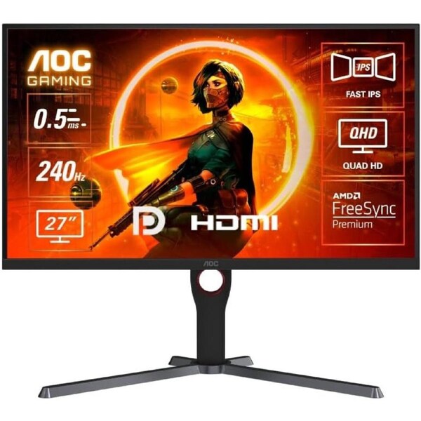 AOC Q27G3ZE 27" QHD 240Hz Refresh Rate, Gaming Monitor