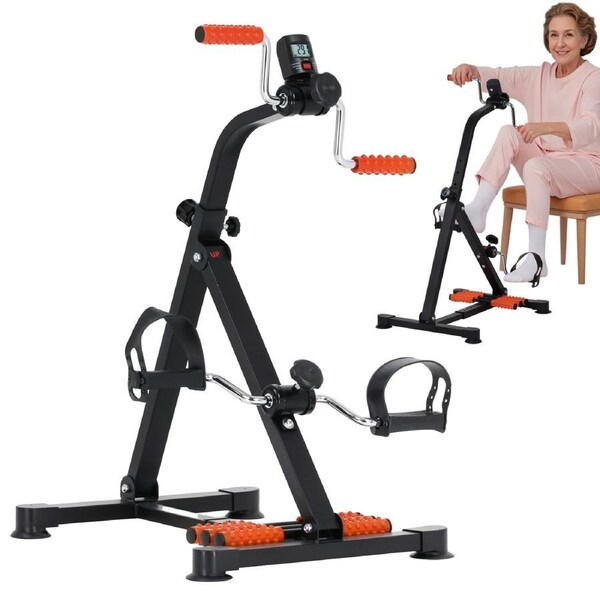 Advwin Pedal Exerciser Bike for Seniors, Quiet Arm & Leg Physical Therapy Pedal Trainer with Adjustable Resistance, Great Gift for Elderly Rehab