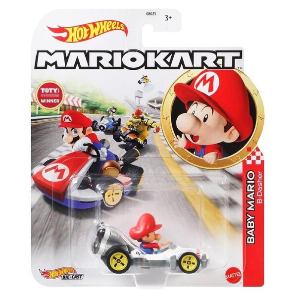 Hot Wheels Mario Kart Baby Mario B Dasher