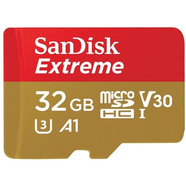 SanDisk Extreme 32GB microSDHC Memory Card With SD Adapter (100MB/s)