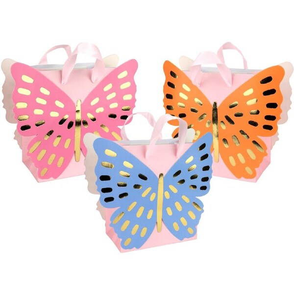 Butterfly Shaped Paper Gift Bags (Pack of 3)