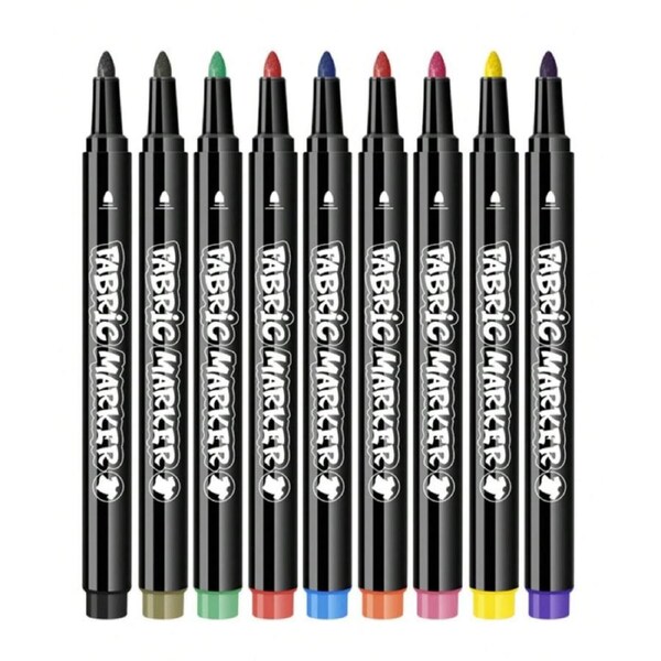 12 Vibrant Colors for Clothing, Shoes, Bags - Waterproof, Non-Toxic, No Bleed DIY Art Pens for Kids & Adults