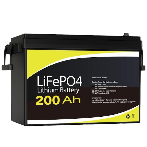 200Ah 12V Lithium Battery 2560Wh 100A BMS Outdoor Camping RV