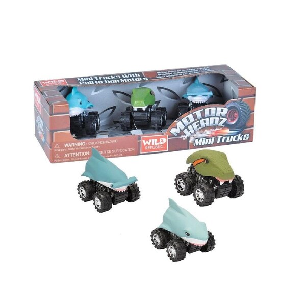 Wild Republic Mini Motor Headz Aquatic 3 Pack