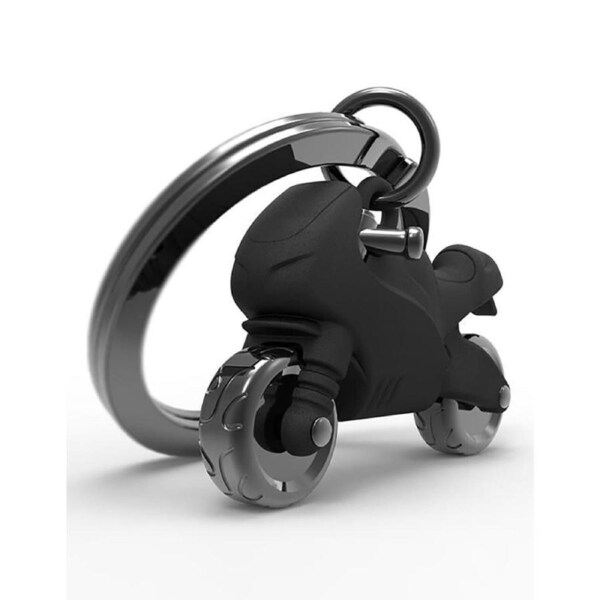 Metalmorphose Miniature 3D Metal Keychain - Motorbike, Whitehill MTM946