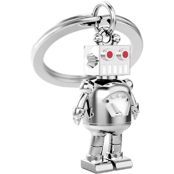 Metalmorphose Miniature 3D Metal Keychain - Robot, Whitehill MTM156-01