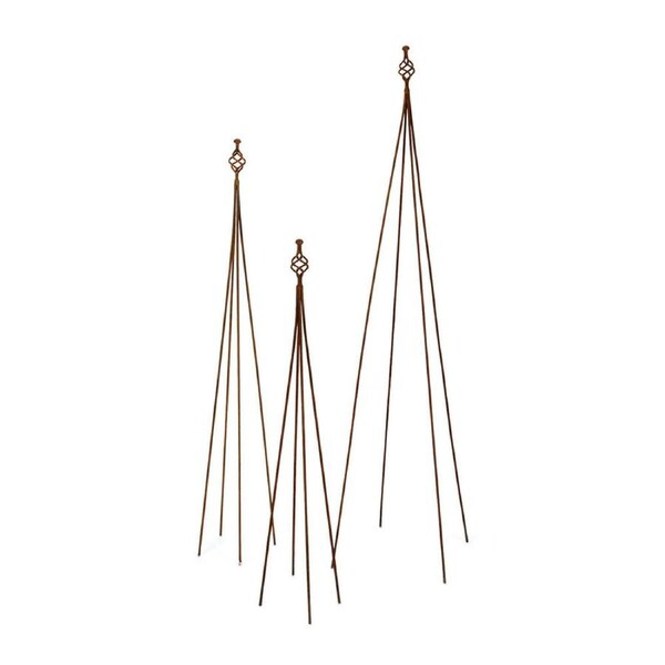 Metal Garden Stake Support Medium Plant Support Pole 140cm Rust