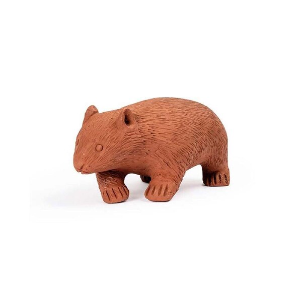 Terracotta Wombat Pot Large Animal Garden Pot Decor 34x19cm Orange