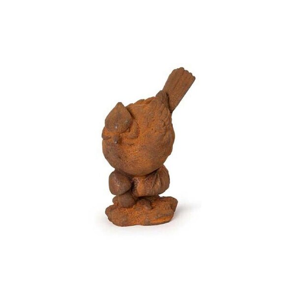 Cast Iron Woodland Bird Garden Sculpture Ornament Decor Rust