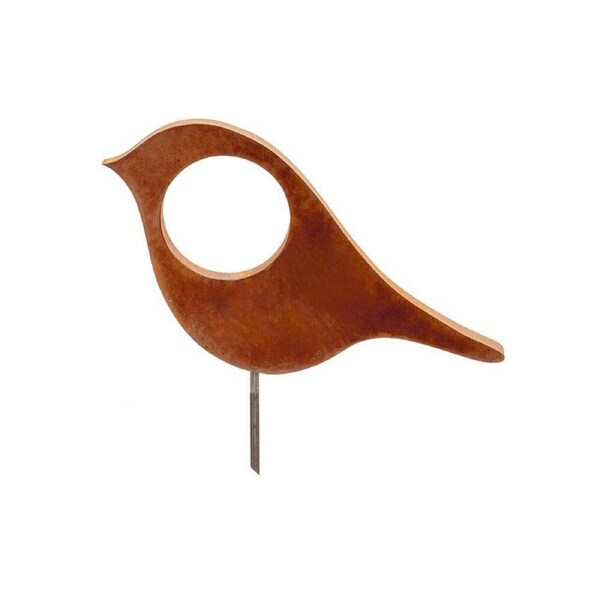Steel Bird Sculpture Garden/Patio/Yard Ornament Decor 80cm Rust