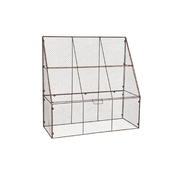 Metal Wire Wall Cloche Garden Plant Cover/Protector 113.5x114cm Brown
