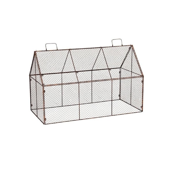 Wire Mesh Bed Cloche Vegetable Garden Cover/Cage 113.5x72.5cm Brown