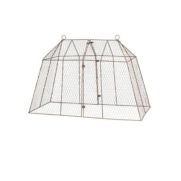 Mesh Wire Kew Cloche Garden Plant Protector/Cover 80x50cm Brown