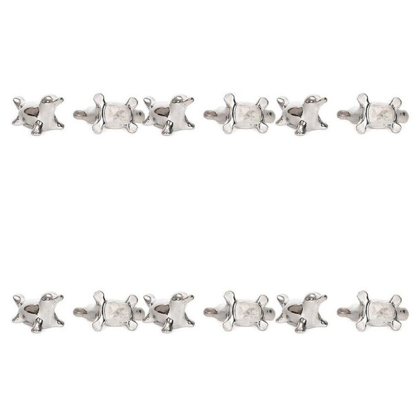 6PK Porcelain Floating Platypus Garden Pond Decor 14x8cm Silver