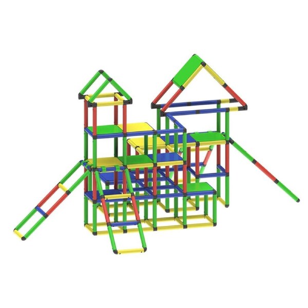 Funphix Mega 4-Storey Playhouse Construction Set (866 pcs) - Indoor & Outdoor - Fun & Educational Learning Toy