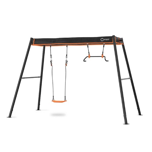 VULY 360 Pro Max Medium 2 Bay Swing Set - Kids Backyard Metal Swing Set with Monkey Swing & Seat Swing Playground