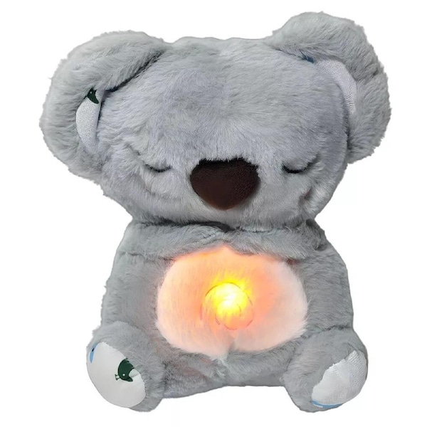 Breathing Koala Soothing Sleep Toy Plush Music Doll for Babies with Calming Sounds & Soft Night Light