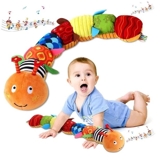 Infant Musical Stuffed Animal Soft Multi-Sensory Activity Toy for Baby Development & Play