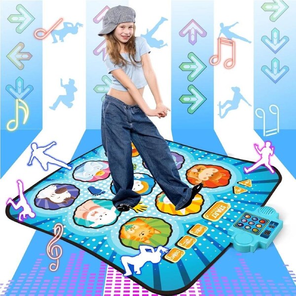 Electronic Kids Dance Mat Musical Play Pad Toy with Lights & Sounds, Fun Gift for Active Play