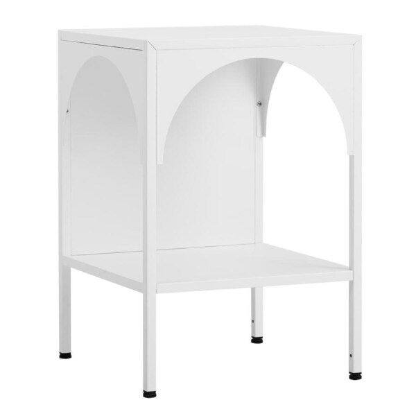 Cooper & Co. Eve 52cm Metal Open Front Side Table White