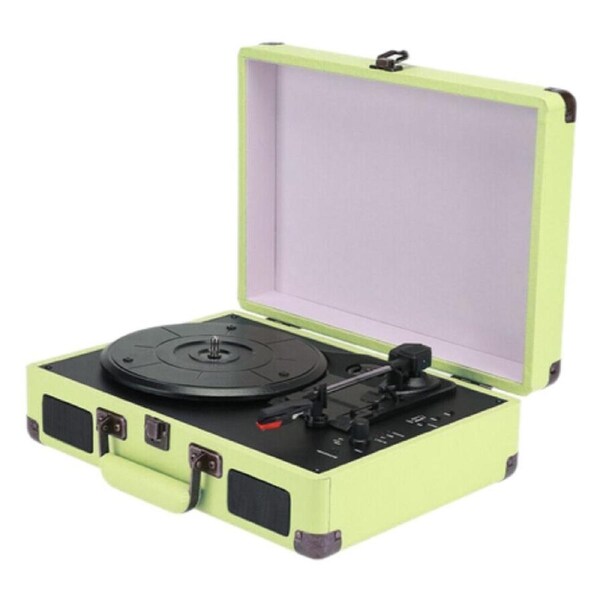 Bluetooth Vinyl Record Player Turntable USB Retro Briefcase with Speakers
