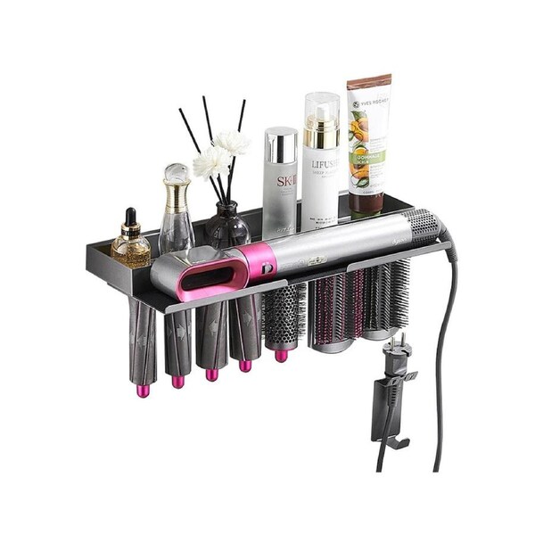 Dyson Curling Wand Storage Rack, Multifunctional Wall-Mounted - Grey
