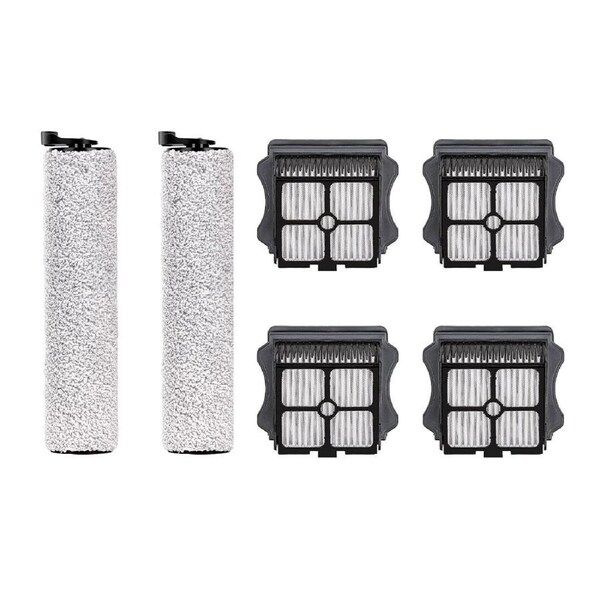 iDeer life 6 Pack Replacement Kit for Tineco Floor One S3 (4 Filter + 2 Brush)