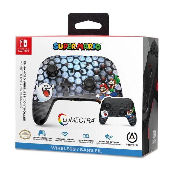 PowerA Lumectra Enhanced Wireless Controller For Nintendo Switch (Mario Boo)