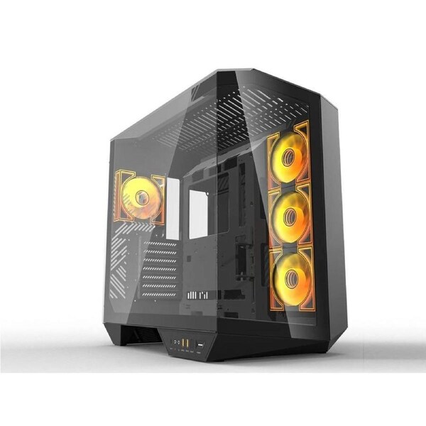 DarkFlash DY470-HQ3 ATX Gaming PC Case With 4x ARGB Fans - Black [CASEDFDY470HQ3B]