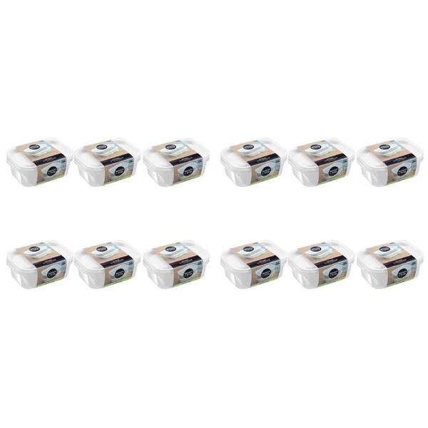 12x 2pc Lemon & Lime Reusable Lunch/Snack Container Portable Rectangular 850ml