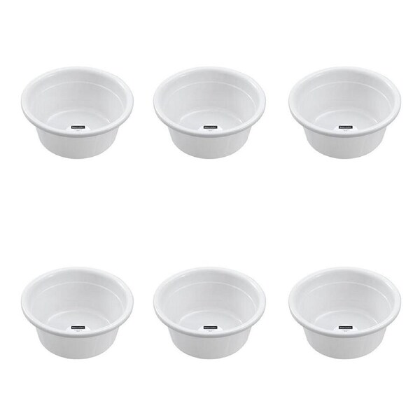6PK Boxsweden Laundry Multipurpose Basin Versatile Round 14L 39.5cm 2 Assorted