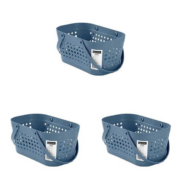 3PK Boxsweden Handy Carry Basket Sleek Organiser 15L 42x26.5x20.5cm Assorted