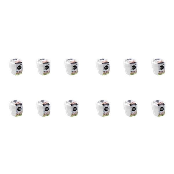 12x 4pc Lemon & Lime Reusable Lunch/Snack Container Durable Portable Round 280ml