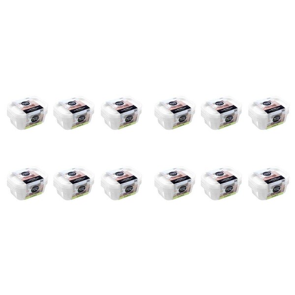 12x 3pc Lemon & Lime Reusable Lunch/Snack Container Portable Rectangular 400ml