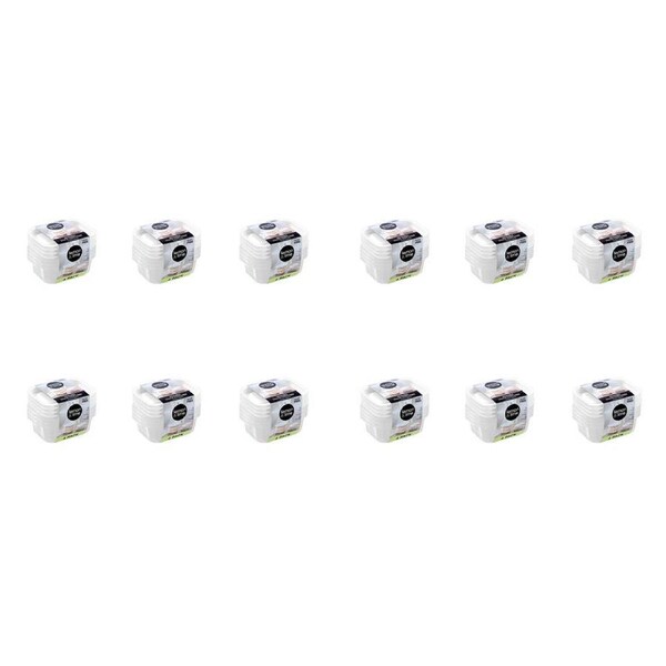 12x 4pc Lemon & Lime Reusable Lunch/Snack Container Portable Rectangular 180ml